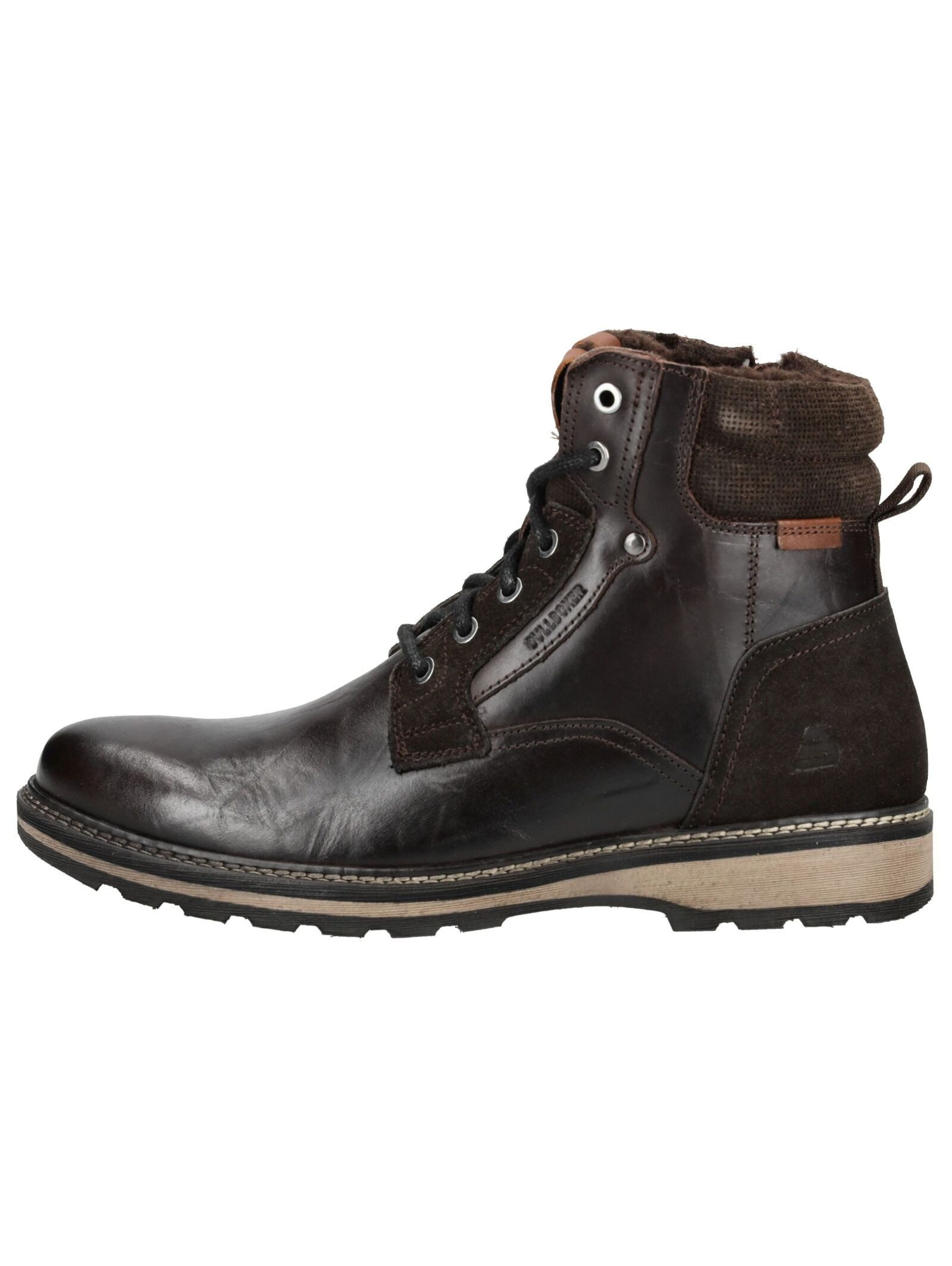 Bullboxer Stiefelette Leder/Textil . Schnürstiefelette