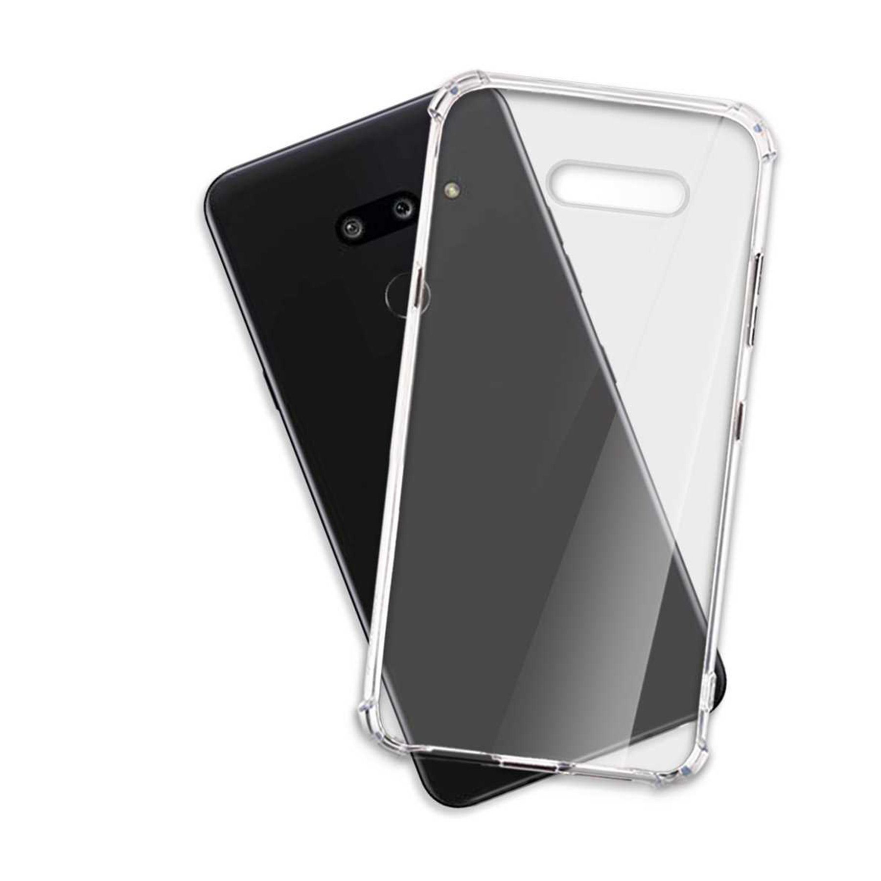 mtb more energy Smartphone-Hülle Clear Armor Case für LG G8X ThinQ, Transparente TPU Schutzhülle Case Backcover mit Anti-Shock Verstärkung