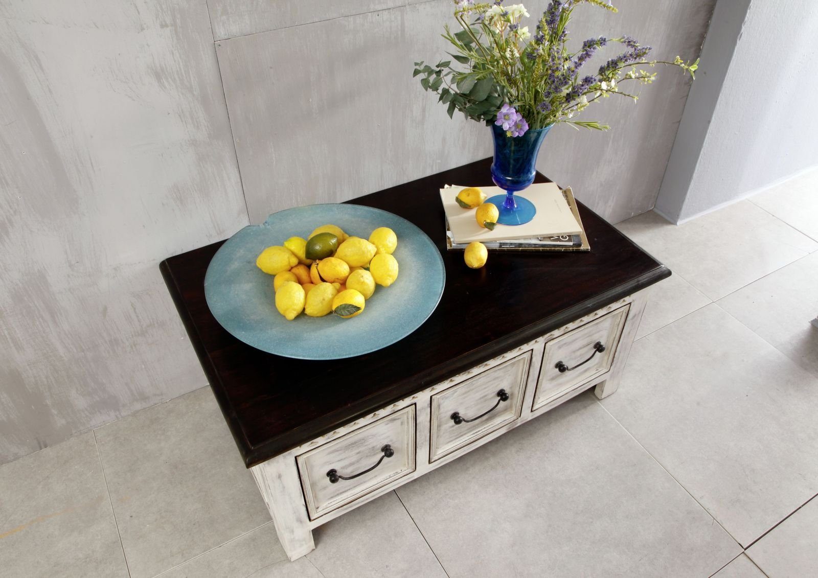 Massivmoebel24 Couchtisch CASTLE-ANTIK (Massivholz, Massivholztisch), Couch günstig online kaufen