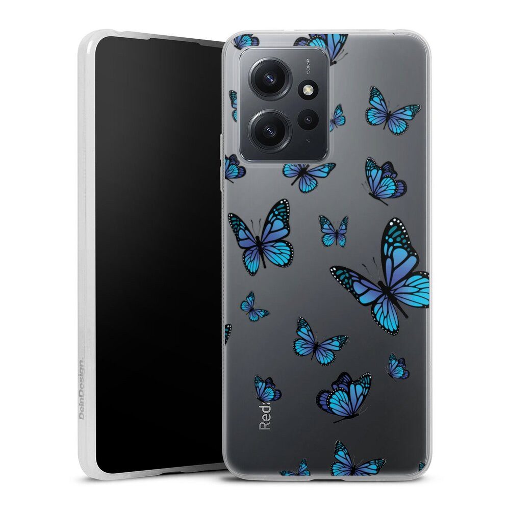 DeinDesign Handyhülle Schmetterling Muster transparent Butterfly Pattern Transparent, Xiaomi Redmi Note 12 4G Slim Case Silikon Hülle Ultra Dünn Schutzhülle