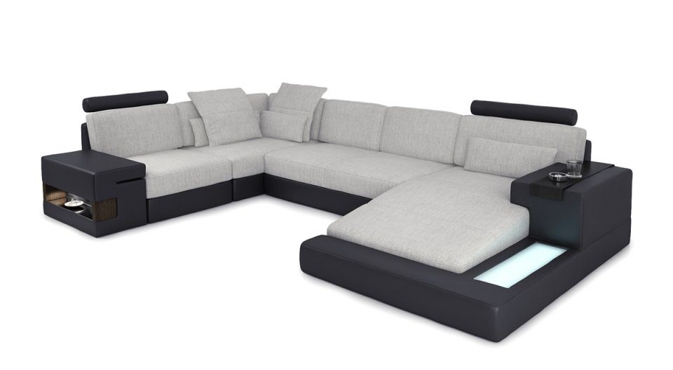Ledesofa Ecksofa, JVmoebel Polster Form Moderne U Eckcouch Ecksofa Couch Designsofa