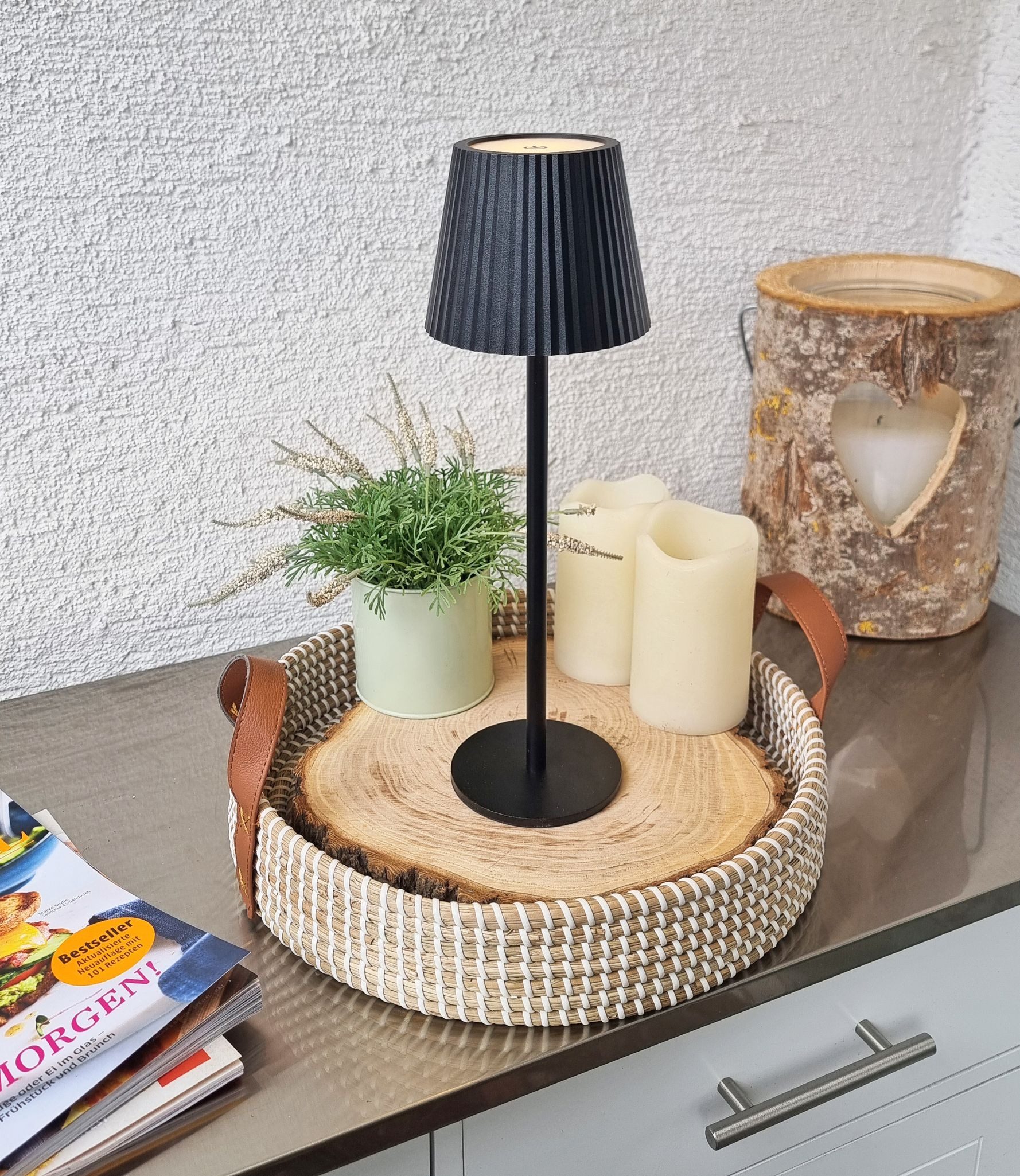 Coen Bakker Deco BV LED Tischleuchte Touch Tischlampe Dimmbar Akku In-/Outd günstig online kaufen