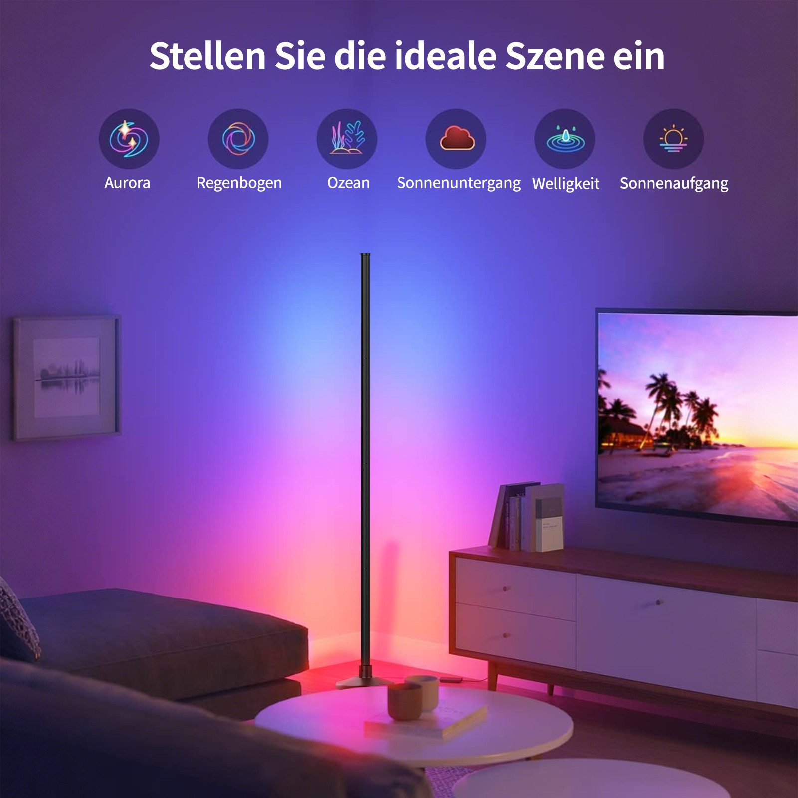 Rayofi LED Stehlampe Smart, 147cm Stehlampe günstig online kaufen