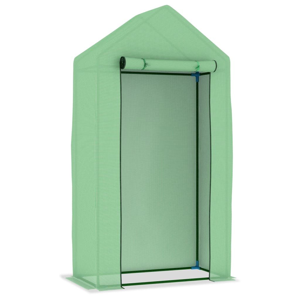 vidaXL Gewächshaus Gewächshaus mit Stahlrahmen 0,5 m² 1x0,5x1,9 m