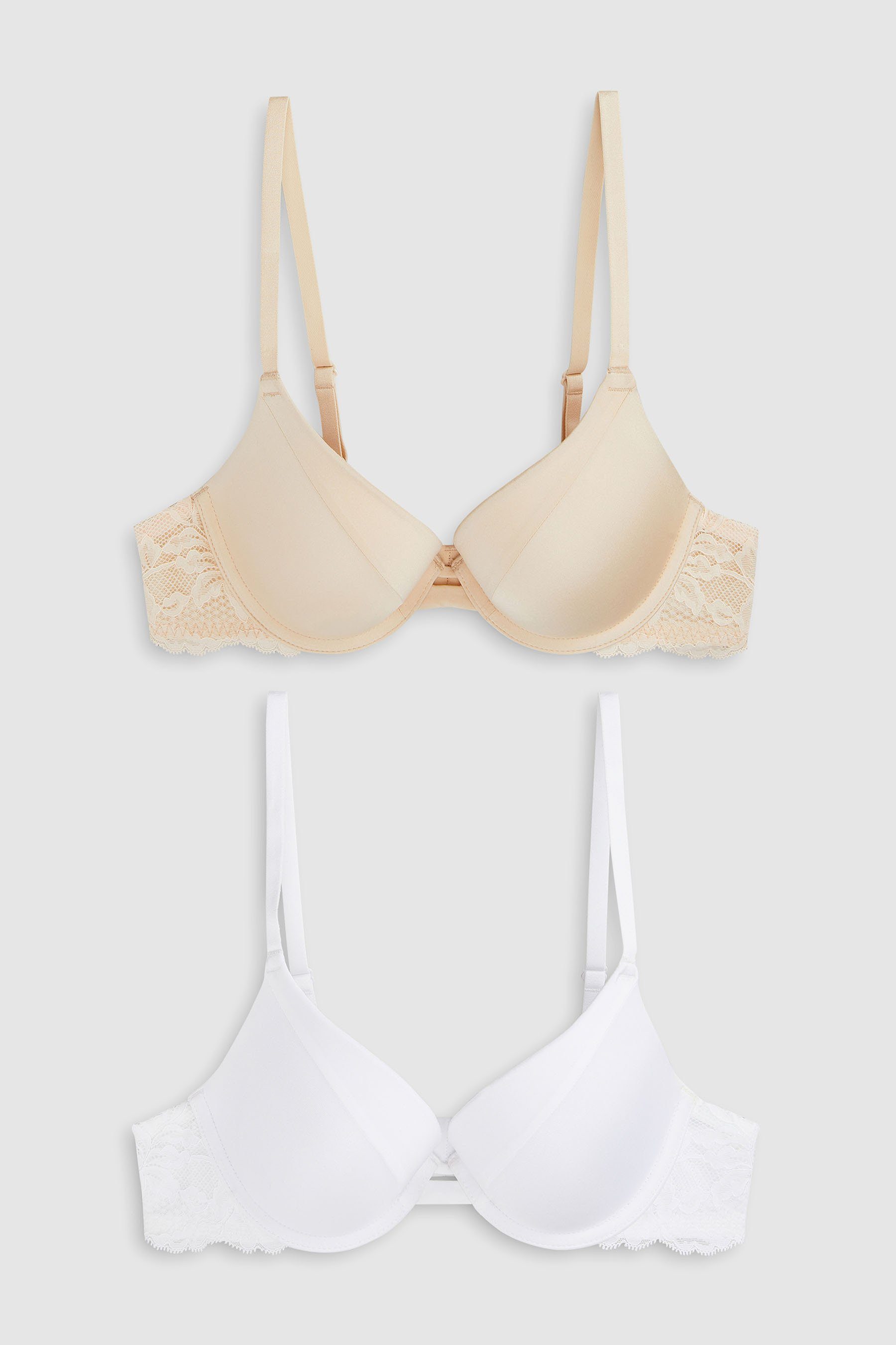 Next Push-up-BH 2 x Glättende Push-up-T-Shirt-BHs mit Dekolleté (2-tlg)