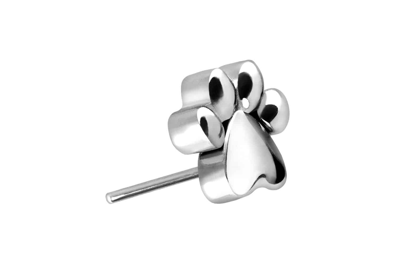 Piercing-Set Titan Aufsatz mit Push Pin PFOTE
