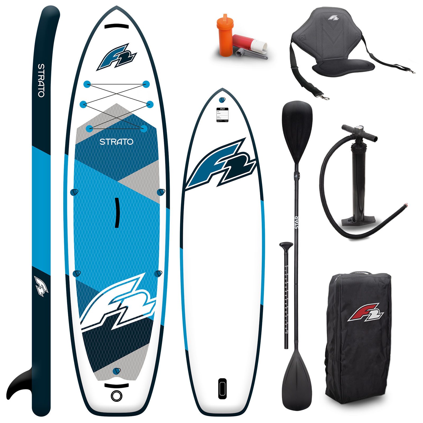 F2 SUP-Board F2 SUP Stand Up Paddle Board Strato Limited Edition 11'5'' Blau 2024, Stand up paddle board