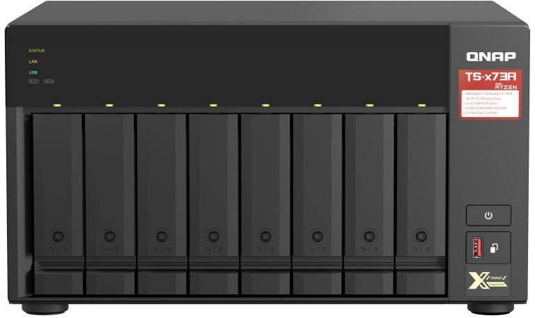 QNAP Qnap TS-873A-8G (0GB) NAS System 8-Bay. NAS-Server (Leistungsstarker AMD Ryzen™ V1500B Quad-Core-Prozessor)