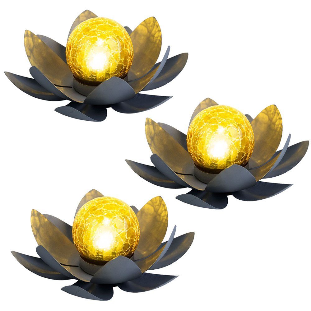 GLOBO LIGHTING LED Solarleuchte, LED-Leuchtmittel fest verbaut, Warmweiß, 3 günstig online kaufen