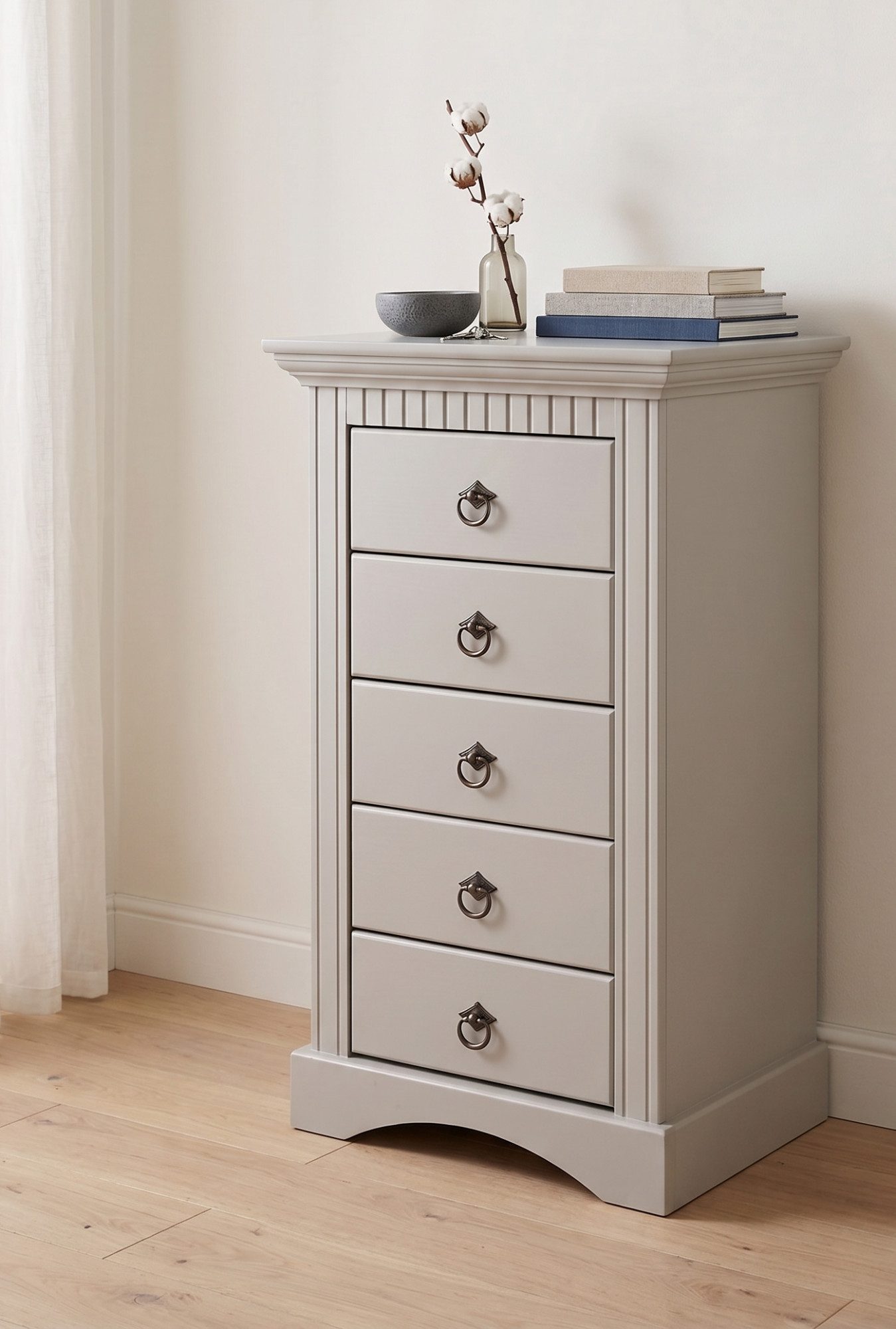 OTTO home Kommode Rustic, Breite 48cm, aus massiver Kiefer, 5 Schubladen, FSC®-zertifiziert