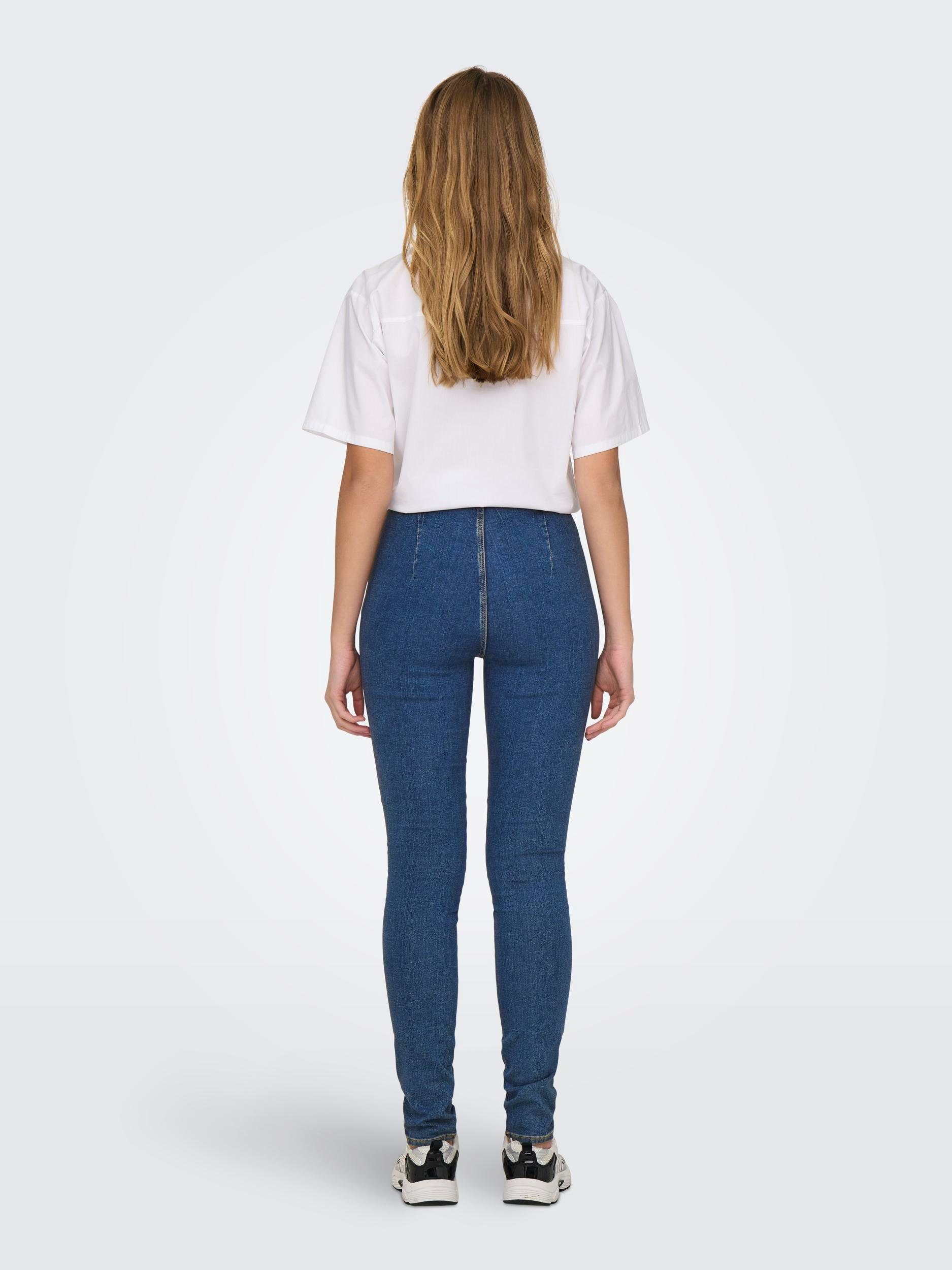 ONLY Skinny-fit-Jeans ONLDAISY HW BUTTON Blue SKINNY Denim DNM Medium