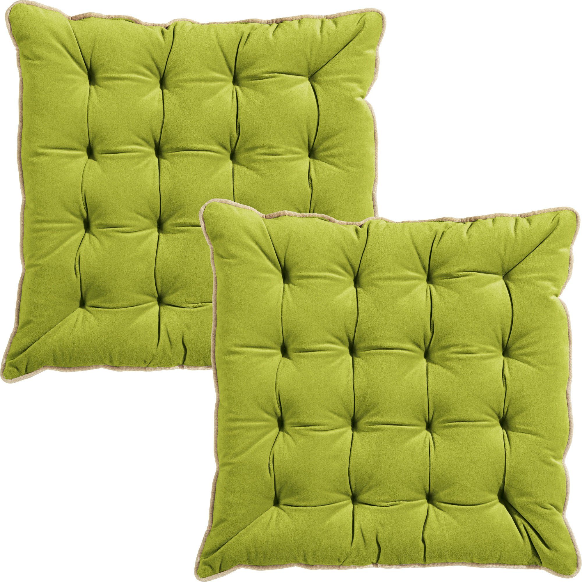 Erwin Müller Stuhlkissen Stuhlkissen "Manchester" 2er-Pack, Uni