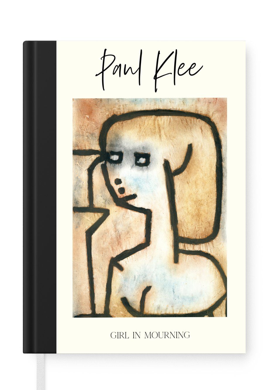 MuchoWow Notizbuch Kunst - Paul Klee - Trauerndes Mädchen, Journal, Merkzettel, Tagebuch, Notizheft, A5, 98 Seiten, Haushaltsbuch