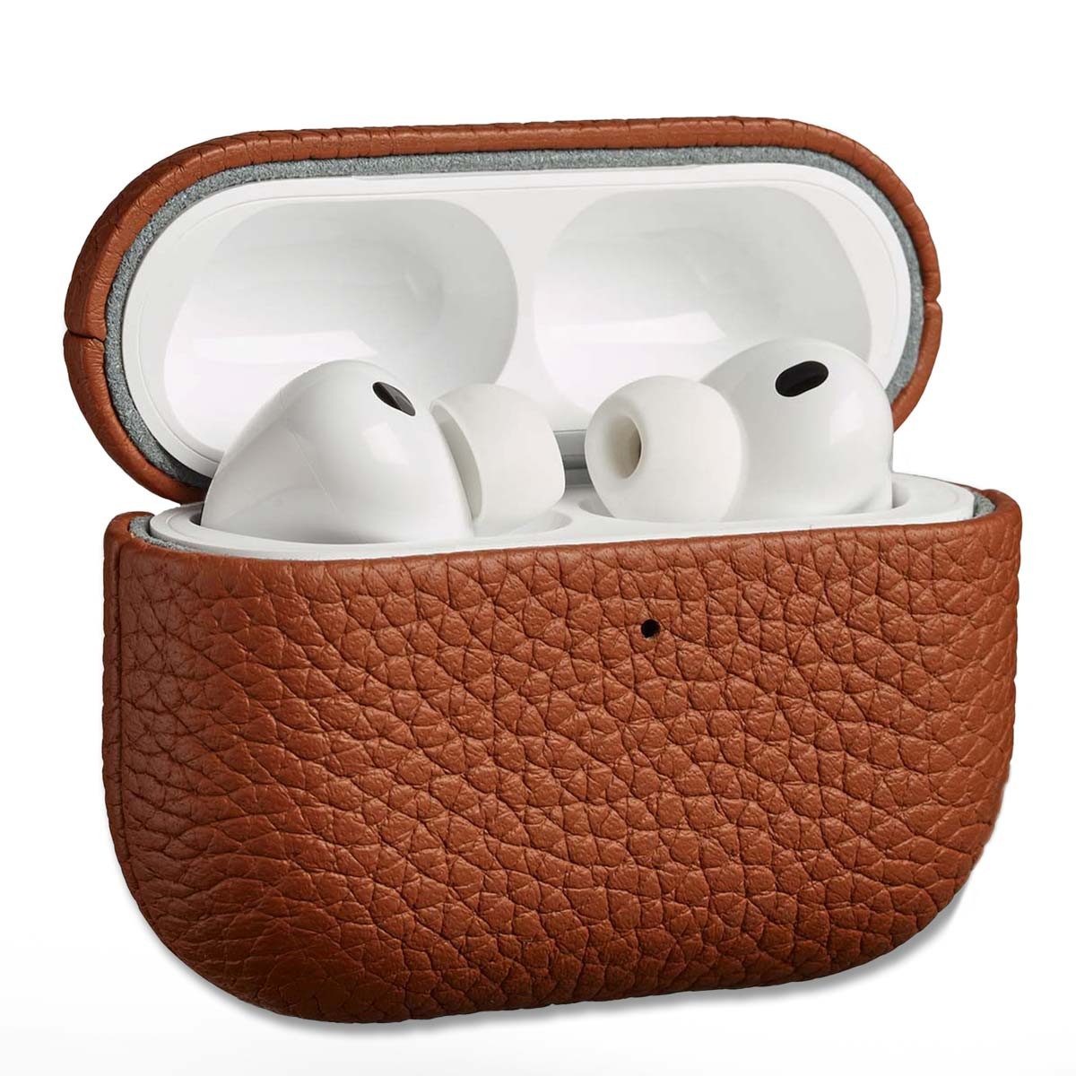 Accezz Kopfhörer-Schutzhülle Accezz Echtleder Case Apple Airpods Pro 3 - Cognac
