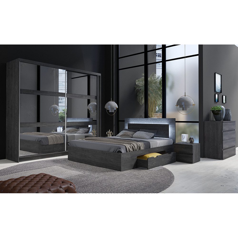 Lomadox Schlafzimmer-Set TORTONA-166, (Spar-Set, 5-tlg., Schwebetürenschran günstig online kaufen