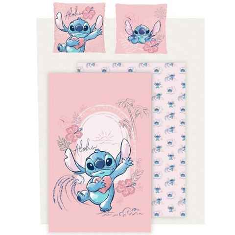 Bettwäsche Disney Stitch Kinder Bettwäsche 2tlg. Set, Disney, Deckenbezug 135-140x200 Kissenbezug 65x65 100% Baumwolle
