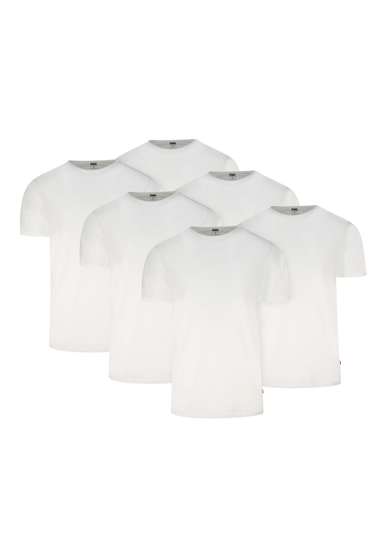 Levi's® Poloshirt LEVIS MEN SOLID CREW 6P (Packung, 6-tlg., 6er-Pack)