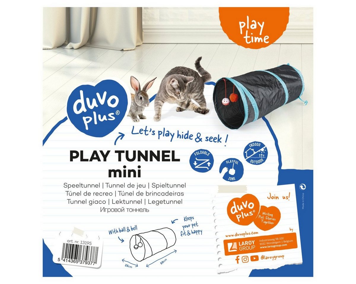 Thumbnail - DUVO+ Tiertunnel Spieltunnel Mini blau/schwarz