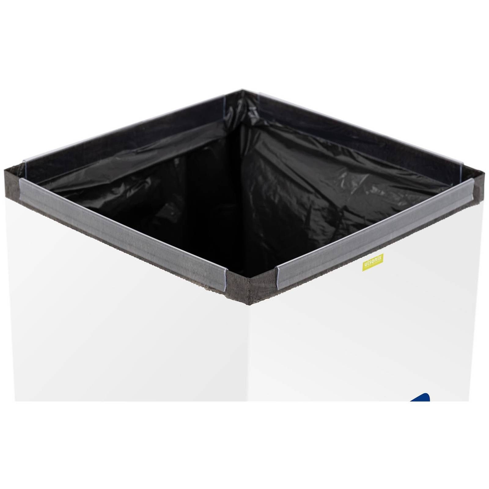 Ulsonix Mülltrennsystem Abfalleimer 60 L weiß Papier-Label Mülltrenner Recycling, verschiedene Größen