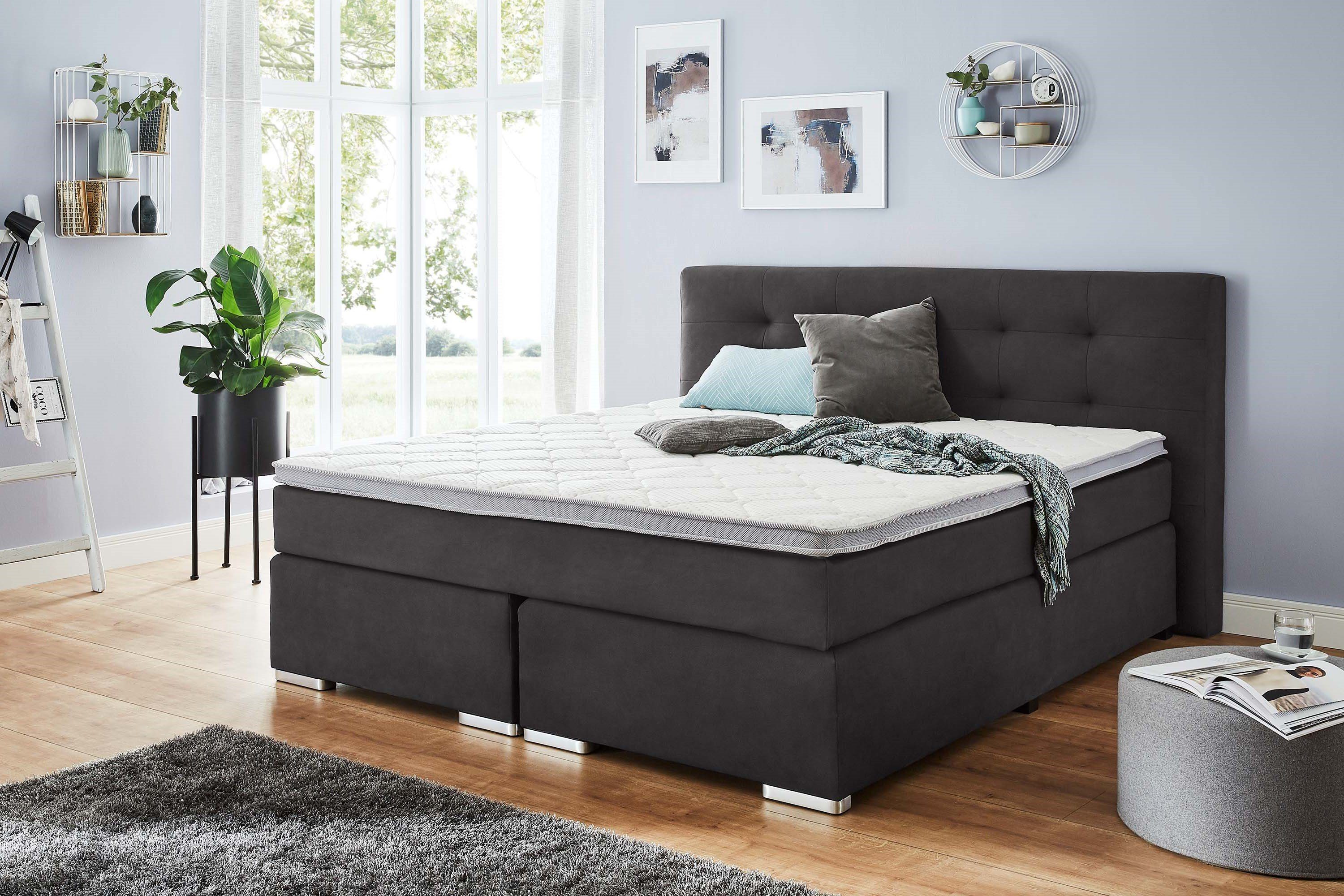 GMD Living Boxspringbett GLENDA (Komplettbett, mit günstig online kaufen