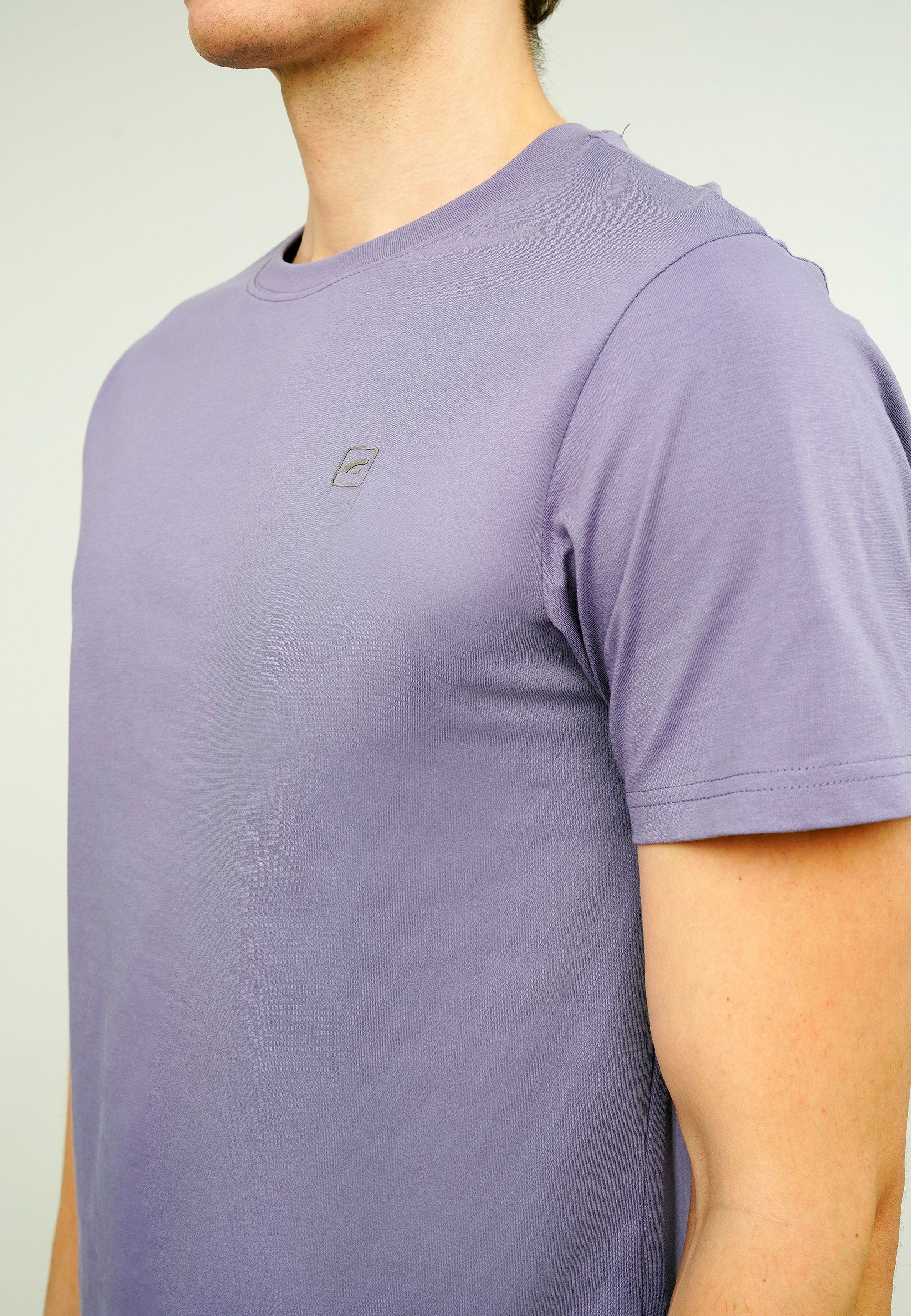 violett Cool-Touch-Funktion mit GIORDANO Sorena angenehmer Funktionsshirt