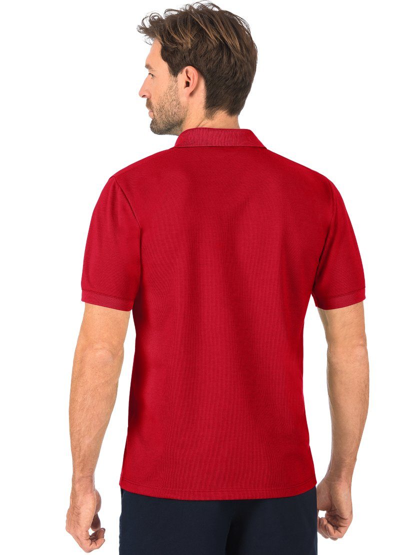Trigema Poloshirt TRIGEMA kirsch Brusttasche mit Polohemd