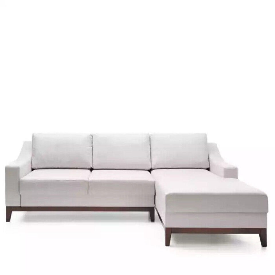 JVmoebel Ecksofa Weiß L Form Europe Sofa Polster Ecksofa Teile, 1 Design Textil, Made in Wohnlandschaft