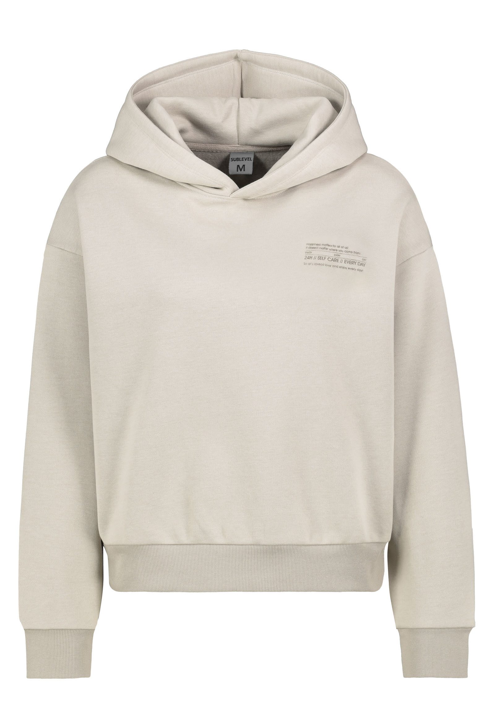 SUBLEVEL Kapuzenpullover Hoodie Mini-Print Sweater, Kapuzensweatshirt günstig online kaufen