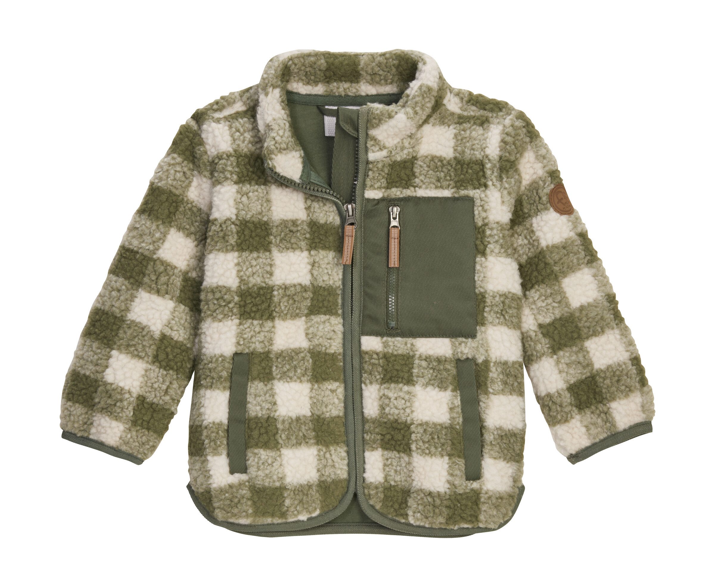 first instinct by killtec Fleecejacke FIOW 50 MNS FLC JCKT Sherpa Fleecejacke mit Karomuster, Kinnschutz und Namensetikett