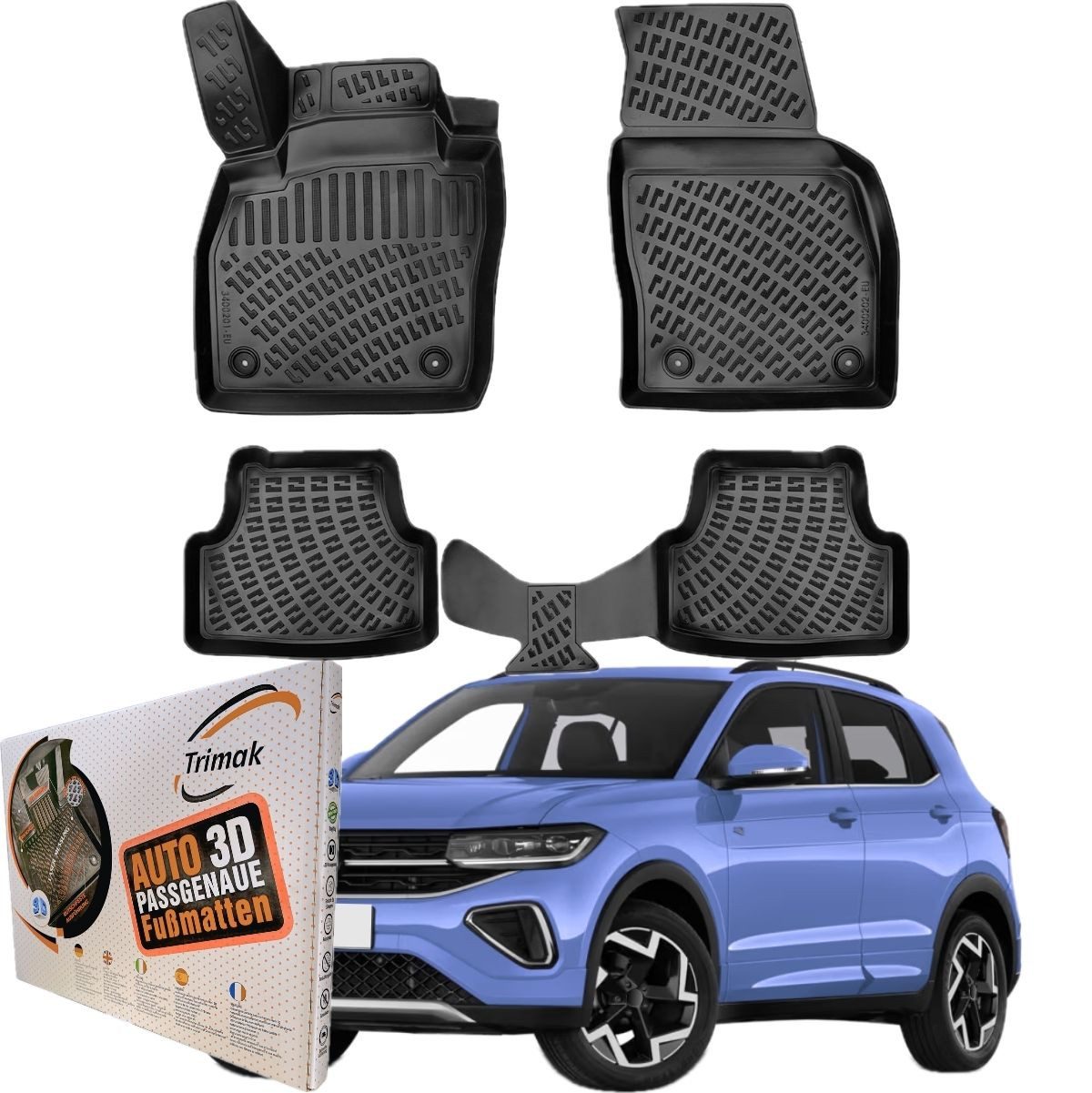 Passform-Fußmatten Oder Kofferraumwanne Oder Set VW T-Cross