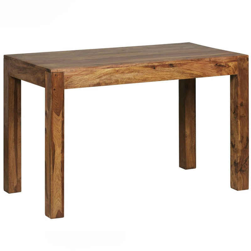 Wohnling Esstisch WL1.318 (MUMBAI Massivholz Sheesham 120 cm Holztisch braun), Esszimmer-Tisch Design Küchentisch rechteckig