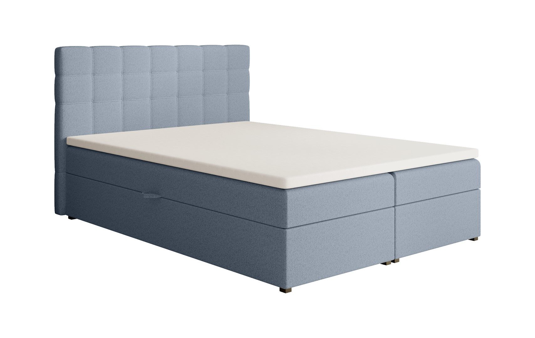 Beautysofa Boxspringbett Kontinentales mit Bettkasten TOPIQ BOUCLÉ (mit FED günstig online kaufen