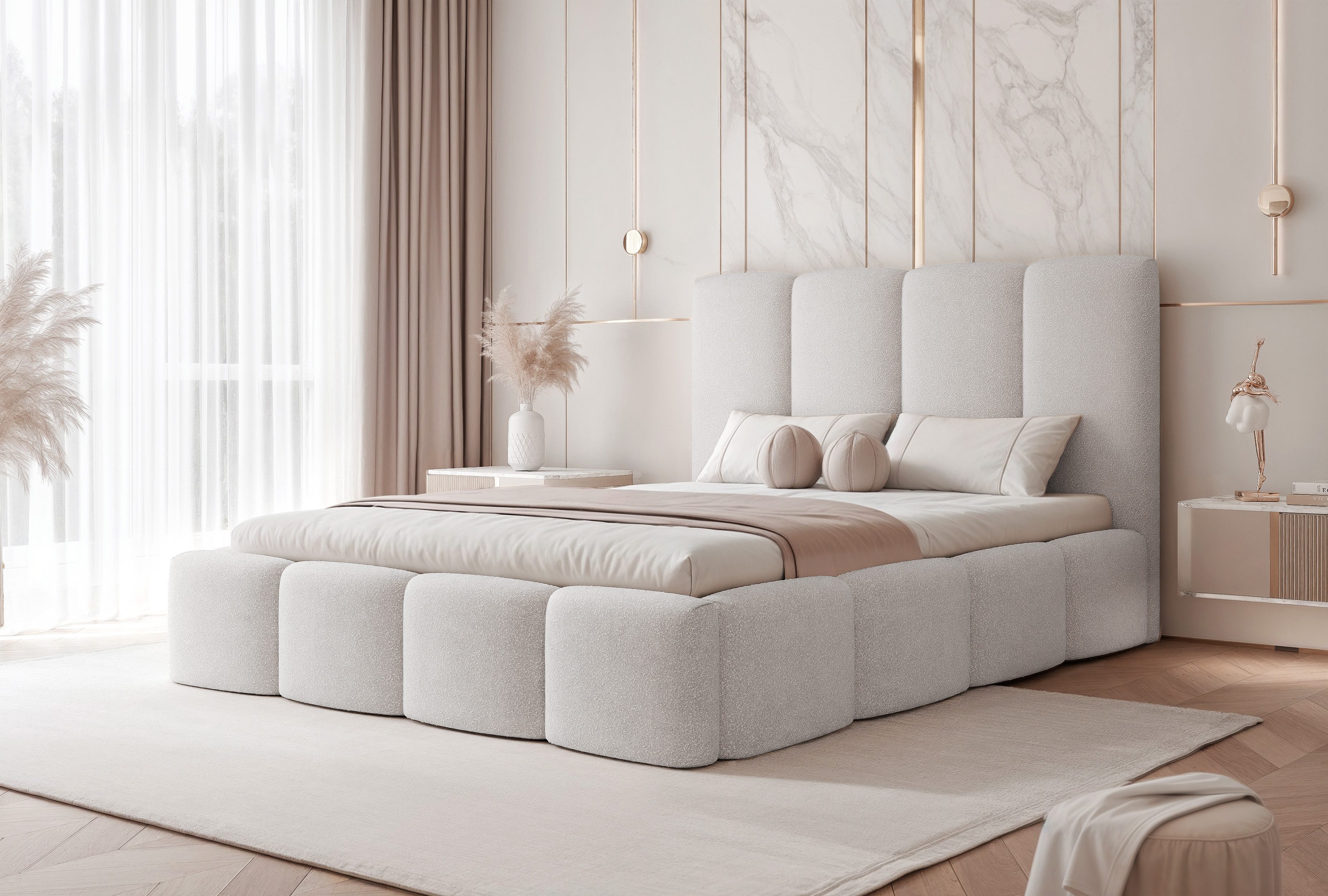 yourhouse24 Polsterbett Maro Doppelbett Bettgestell Lattenrost günstig online kaufen