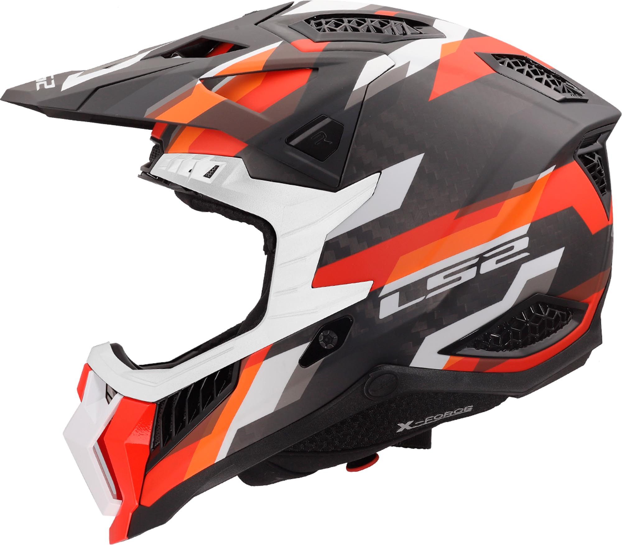 LS2 Motocrosshelm MX703 X-Force Phantom Motocross Helm, Atmungsaktiv