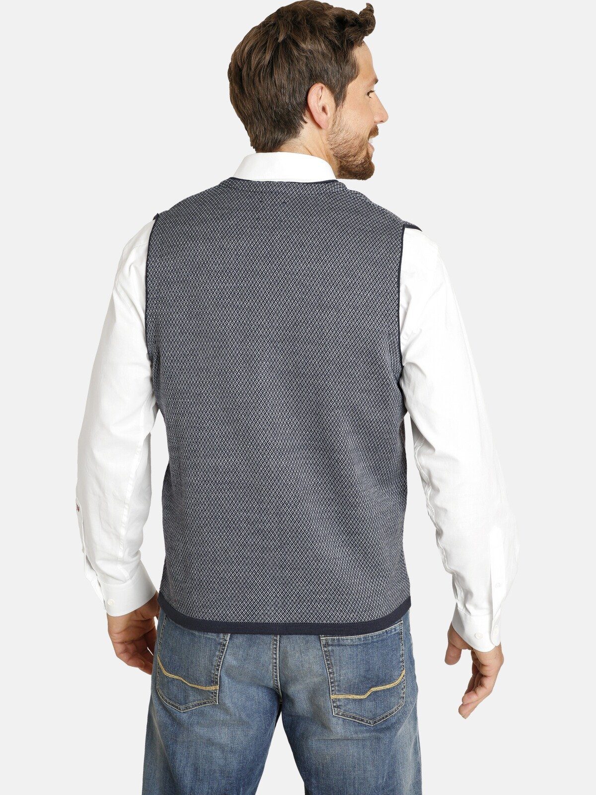 Jan Vanderstorm Strickweste TANE mit zwei aufgesetzten Patten günstig online kaufen