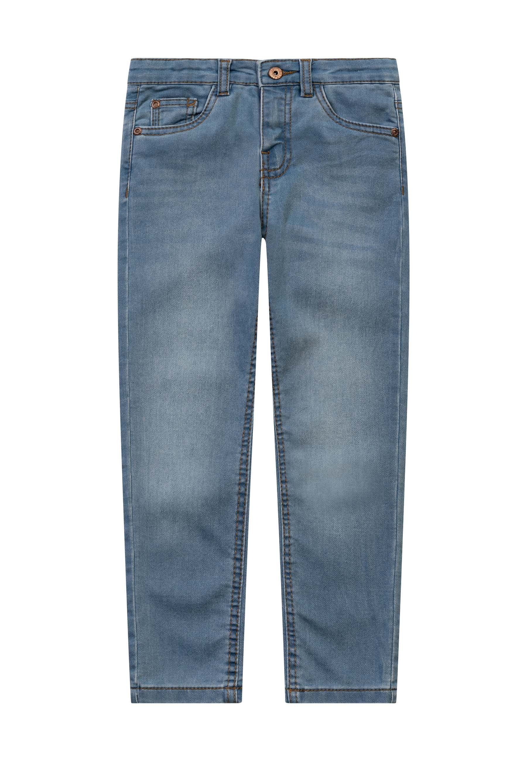 MINOTI Sweatjeans Gestrickte Denim-Jeans mit Struktur (1y-14y) Denim-Hellblau