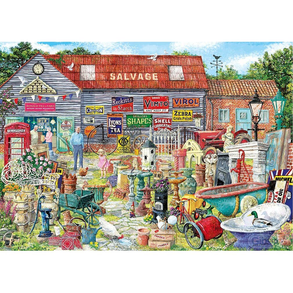 GIBSONS Puzzle GIBSONS Puzzle Töpfe und Schrott für Groschen 2000 Teile, Puzzleteile