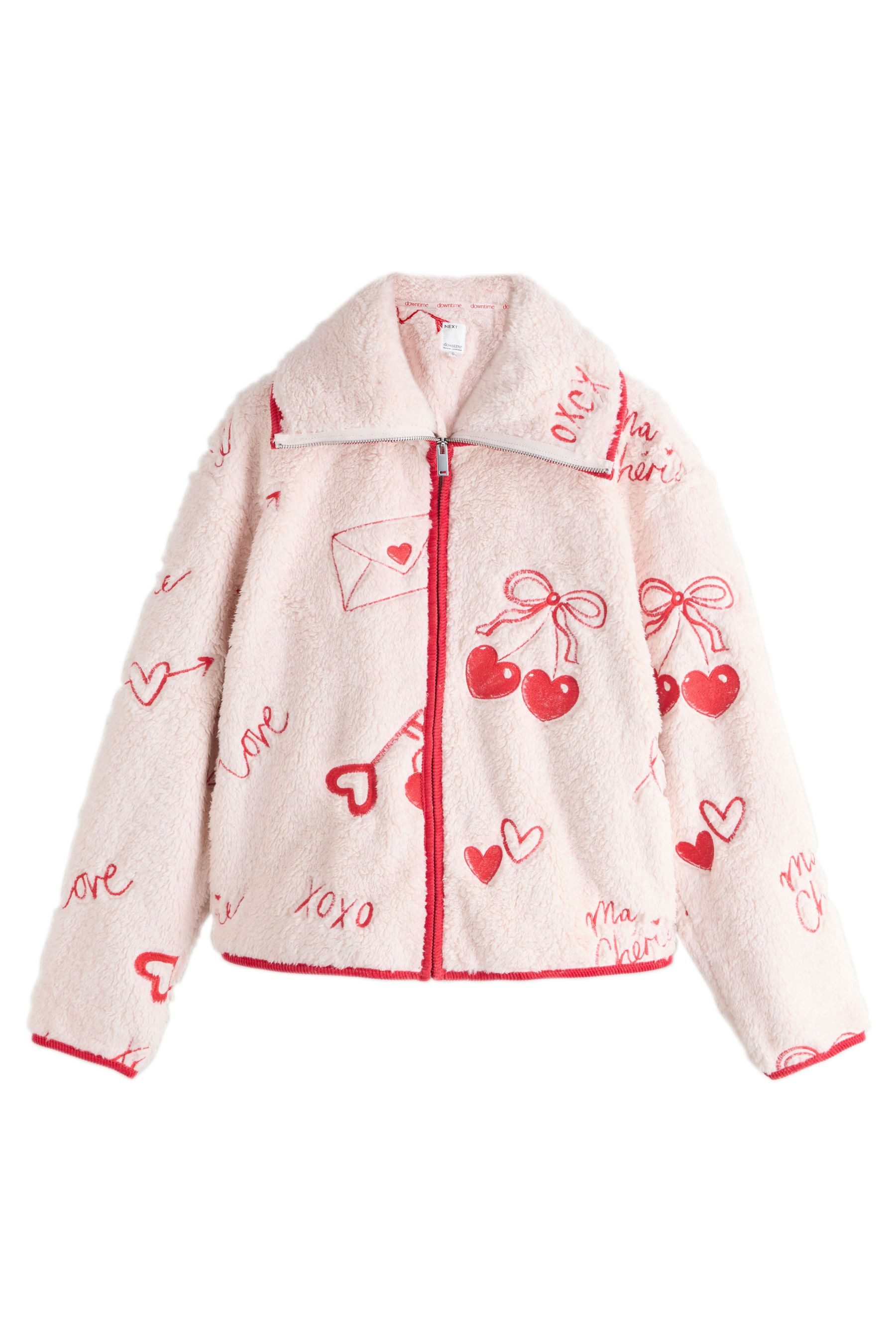 Next Fleecejacke Borg-Fleece mit durchgehendem Reißverschluss (1-St)