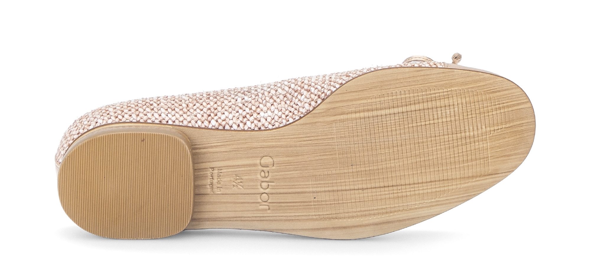 Gabor Ballerina Blockabsatz, Businessschuh, Schupfschuh in runder Form