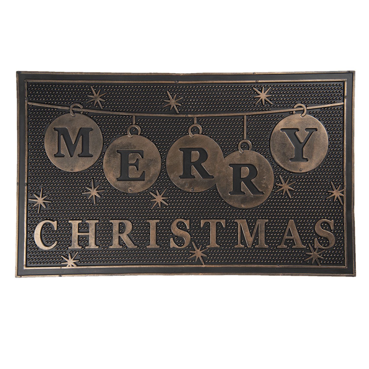 Fußmatte Fußmatte Weihnachten Christmas Schwarz Gold Modern, Clayre