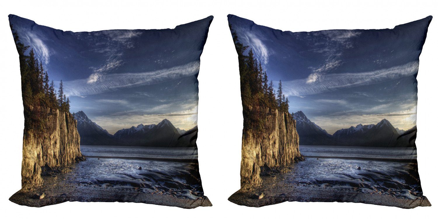 Kissenbezüge Modern Accent Doppelseitiger Digitaldruck, Abakuhaus (2 Stück), Alaska Turnagain Arm Strand