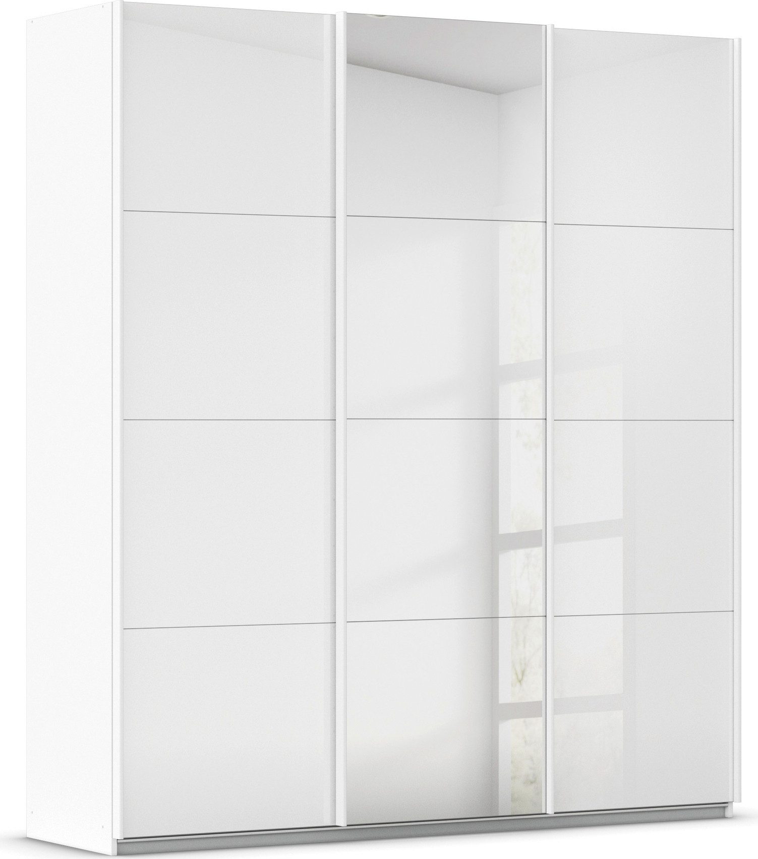 OTTO home Schwebetürenschrank Kleiderschrank Kleiderschränke Schrank Garderobe AGORDO mit Glasfront (Breiten 203/271/315/360 cm, Höhen 210/229 cm) durchdachte Innenausstattung, in 4 Breiten und 2 Höhen MADE IN GERMANY