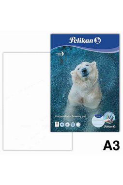 Pelikan Druckerpapier Pelikan Zeichenblock Zoo DIN A3, Weiß