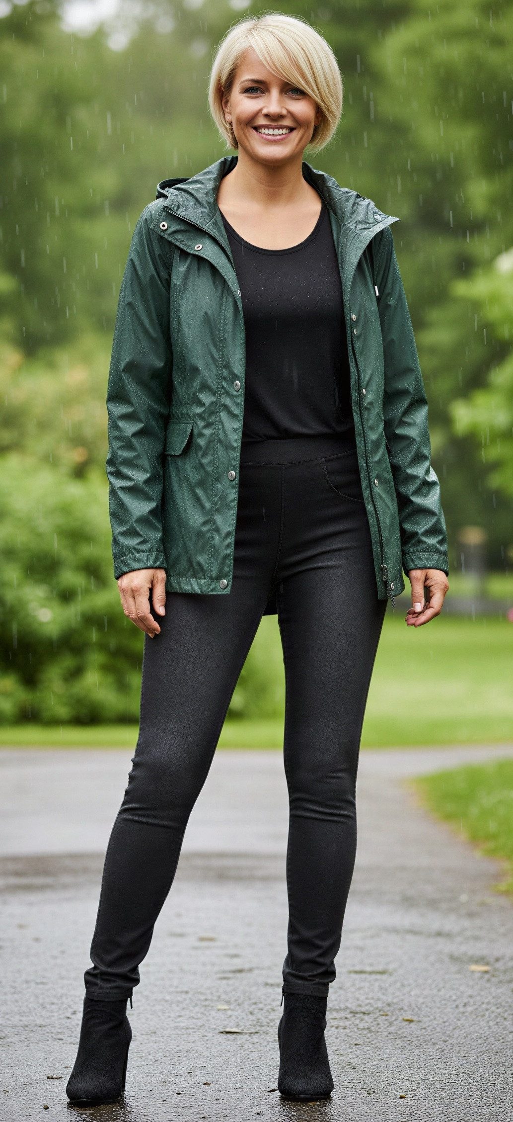 Bas Bleu Shapingleggings in stilvoller Jeans-Optik