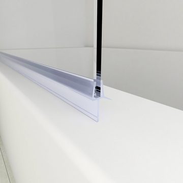 Boromal Badewannenaufsatz Duschwand für badewanne faltbar 2 teilig nano glas beidseitig, Sicherheitsglas, (180° Faltwand, 100x140, 110x140, 120x140), komplett faltbar, nach innen und nach außen öffnen