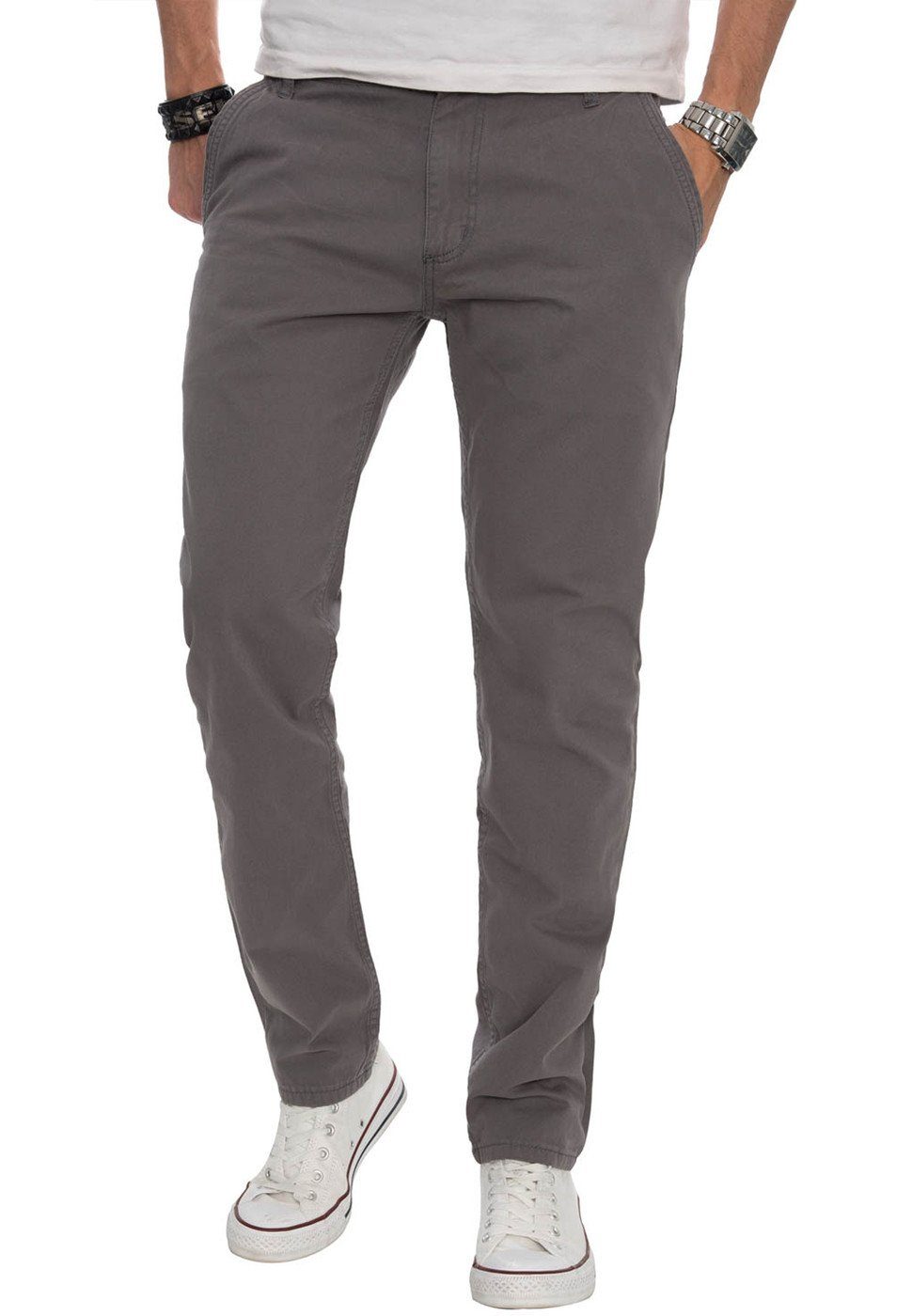 Alessandro Salvarini Chinohose A. Salvarini Herren Designer Chino Stoff Hos günstig online kaufen