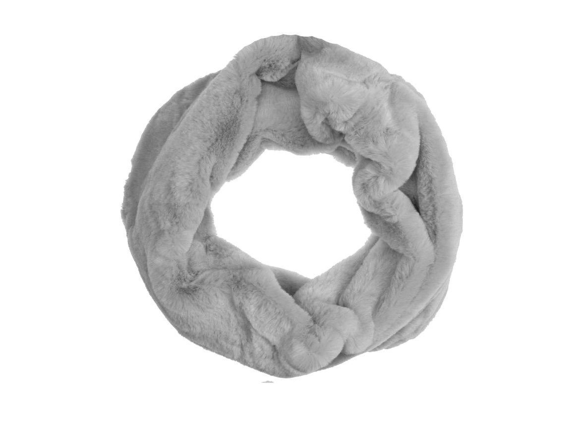 Kunstfell Einzelner grau (Kein Schal, Antonio Loop Flauschiges Schal), 1-St. Schal Set,