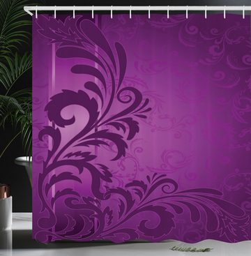 Abakuhaus Duschvorhang Moderner Digitaldruck mit 12 Haken auf Stoff Wasser Resistent Breite 175 cm, Höhe 180 cm, Blumen Retro Abstract Floral