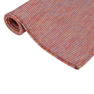 Teppich Outdoor-Flachgewebe 120x170 cm Rot, furnicato, Rechteckig