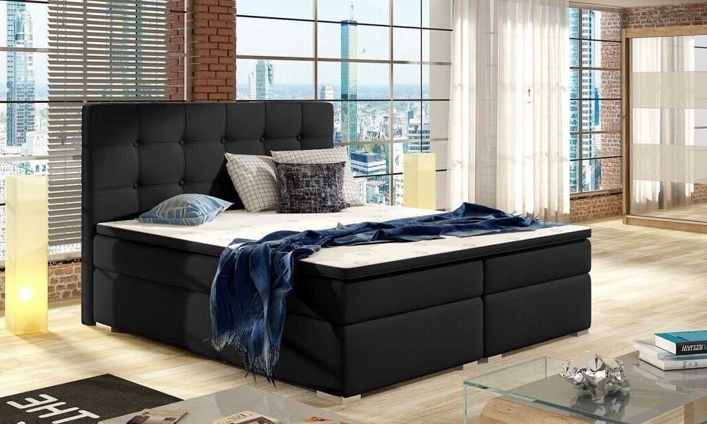 Xlmoebel Boxspringbett Hochwertiges Boxspringbett in modernem Design mit eleganter Polsterung (1-St., Boxspringbett), Hergestellt in Europa